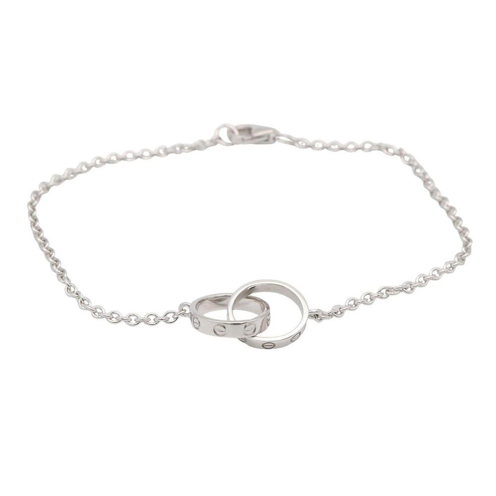 CARTIER 18k Silver Love Charm Bracelet